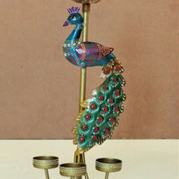Crafted Peacock Tealight Holder