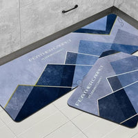 Rubber Floor Mat with Runner Geometric Pattern (Design As per Availibility)