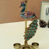 Crafted Peacock Tealight Holder