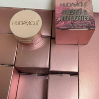 3 in1 Face Blusher + Highlighter with Mini Compact Travel Friendly Palette